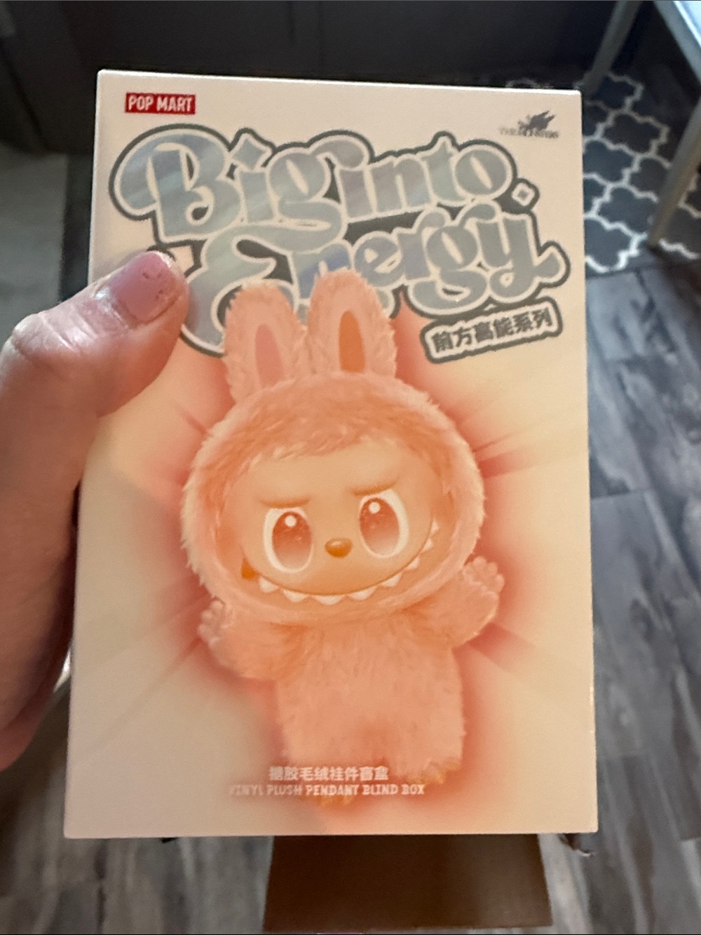 POP MART Pink Big into Energy Plush Pendant Blind Box - Cute Bunny Character